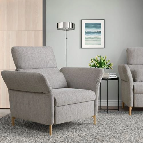Классическле кресло - FAMMARP IKEA/  ФАММАРП ИКЕА,128х108 см,  светло- серый (изображение №2)