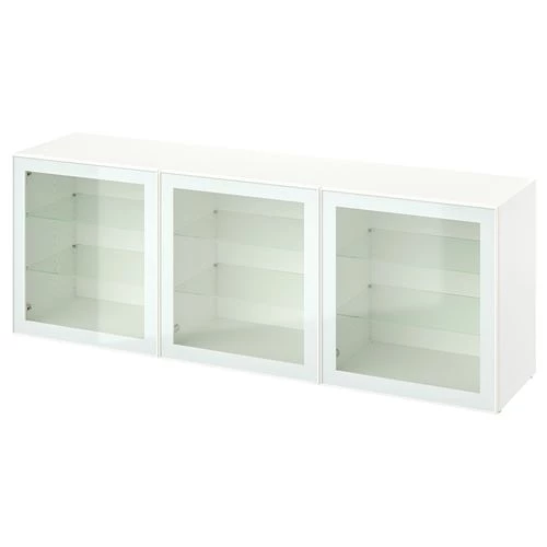 Комбинация для хранения - IKEA BESTÅ/BESTA/БЕСТА/БЕСТО ИКЕА, 180x42x65 см, белый (изображение №1)