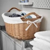 Корзина для белья - IKEA TOLKNING, 28х56 см, бежевый/белый/коричневый, ИКЕА (изображение №5)