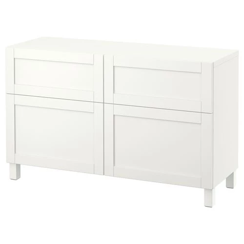 Комбинация для хранения - IKEA BESTÅ/BESTA/Беста/Бесто ИКЕА, 120x42x74 см, белый, (изображение №1)