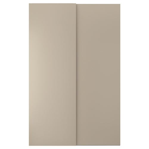 Пара раздвижных дверей - IKEA HASVIK/ХАСВИК ИКЕА, 236х150 см, бежевый