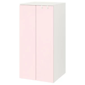 Детский шкаф - PLATSA/SMÅSTAD IКЕА/ПЛАТСА/СМАСТАД ИКЕА,60x57x123,белый/розовый