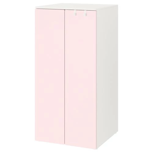 Детский шкаф - PLATSA/SMÅSTAD IКЕА/ПЛАТСА/СМАСТАД ИКЕА,60x57x123,белый/розовый (изображение №1)