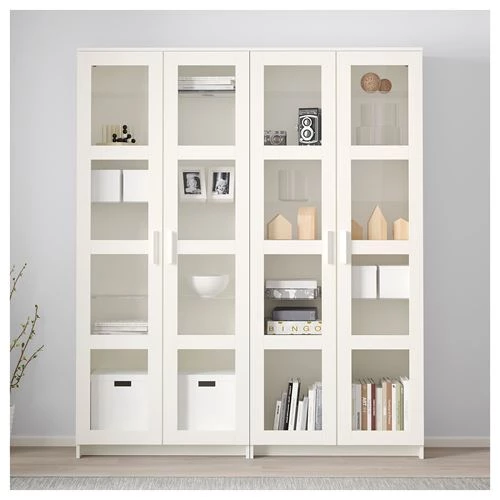 Шкаф с 4 дверями - IKEA BRIMNES/БРИМНЭС/БРИМНЕС ИКЕА, 160х35х190 см, белый, (изображение №2)