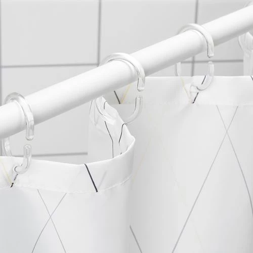 Занавеска для душа - IKEA BASTSJÖN/BASTSJON, 180х200 см, белый, БАСТШЁН/БАСТШЕН ИКЕА (изображение №3)