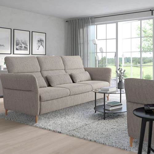 Диван 3-местный - IKEA FAMMARP, 108x109x274см, серый/бежевый, ФАММАРП ИКЕА (изображение №2)