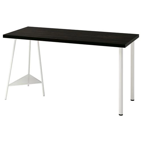 Письменный стол - IKEA LAGKAPTEN/TILLSLAG, 140х60 см, черно-коричневый/белый, ЛАГКАПТЕН/ТИЛЛЬСЛАГ ИКЕА (изображение №1)