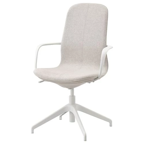 Офисный стул - IKEA LÅNGFJÄLL /LANGFJALL, 67x67x104см, белый, ЛОНГФЬЕЛЛЬ ИКЕА (изображение №1)