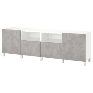 Тумба под ТВ - IKEA BESTÅ/BESTA, 240x42x74 см, серый, Бесто ИКЕА