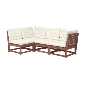 Диван садовый - IKEA NÄMMARÖ/NAMMARO, белый/коричневый, ИКЕА