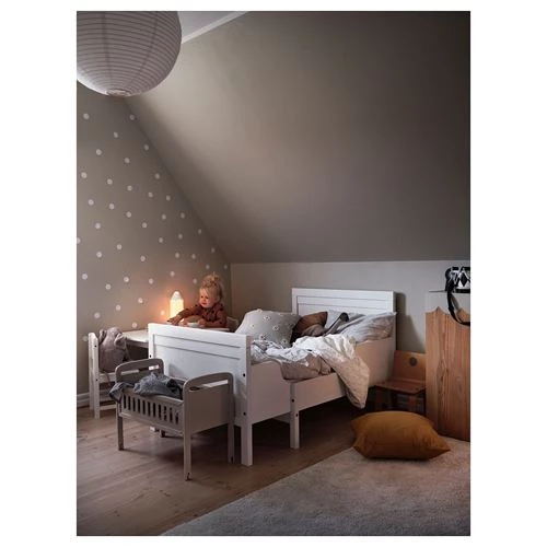 Кровать одноярусная - IKEA SUNDVIK/LURÖY, 80x200 см, белый, ИКЕА (изображение №10)