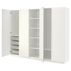 Гардероб - IKEA PAX/FORSAND/ ПАКС/ФОРСАНД ИКЕА, 250x60x201 см, белый