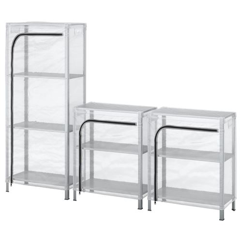 Стеллаж c чехлом - IKEA HYLLIS, 180х27х140 см, оцинкованный, ХИЛЛИС ИКЕА