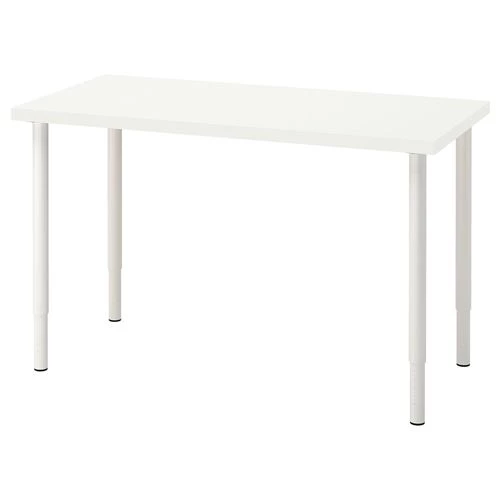 Письменный стол - IKEA LAGKAPTEN/OLOV, 120х60х63-93 см, белый, ЛАГКАПТЕН/ОЛОВ ИКЕА (изображение №1)