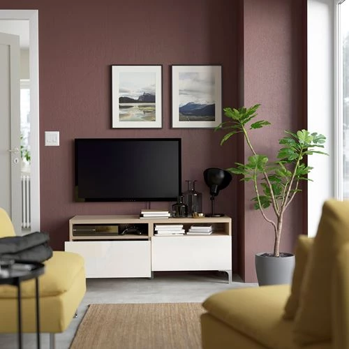 Тумба под ТВ - IKEA BESTÅ/BESTA, 120x42x48 см, коричневый, Бесто ИКЕА (изображение №2)