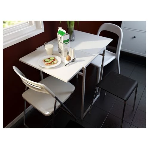 Раскладной кухонный стол - IKEA MUDDUS, 92/48х60х74 см, белый, ИКЕА (изображение №5)