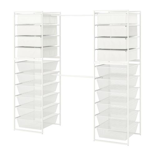 Открытый шкаф - IKEA JONAXEL/ЙОНАКСЕЛЬ ИКЕА, 173х51х178/142 см, белый