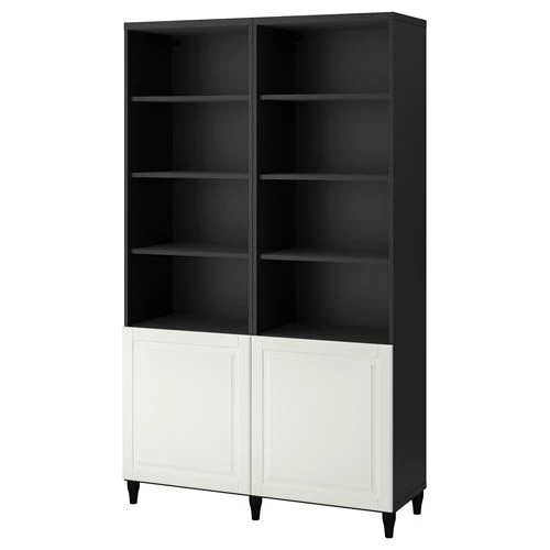 Комбинация для хранения - IKEA BESTÅ/BESTA/Беста/Бесто ИКЕА, 120x42x202 см, черный, (изображение №1)