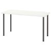 Письменный стол - IKEA LAGKAPTEN/ADILS, 140х60 см, белый/темно-серый, ЛАГКАПТЕН/АДИЛЬС ИКЕА