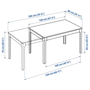 Стол и 4 стула - IKEA EKEDALEN/SIGTRYGG, 120/180х80 см, темно-коричневый, ЭКЕДАЛЕН ИКЕА