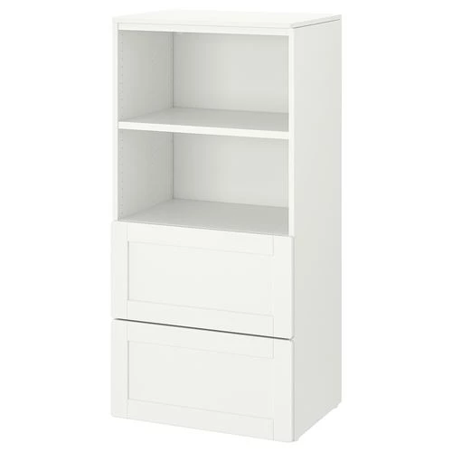 Комод детский - IKEA PLATSA/SMÅSTAD/SMASTAD, 123х60 см, белый, ИКЕА (изображение №1)