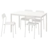 Стол и 4 стула - IKEA MELLTORP/ADDE, 125х75 см, белый, МЕЛЬТОРП/АДДЕ ИКЕА