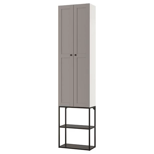 Стеллаж - IKEA ENHET, 60х32х255 см, антрацит/серый, ЭНХЕТ ИКЕА (изображение №1)