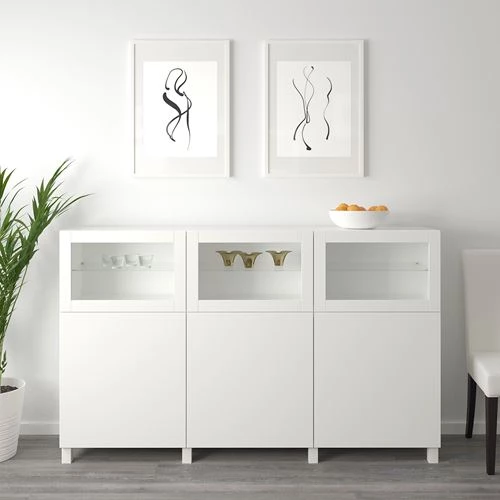 Комбинация для хранения - IKEA BESTÅ/BESTA/ БЕСТА/БЕСТО ИКЕА, 180x42x112 см, белый (изображение №7)