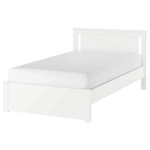 Кровать - SONGESAND/LÖNSET /LОNSET IKEA/ САГСТУА / ЛОНСЕТ ИКЕА, 120x200 см, белый