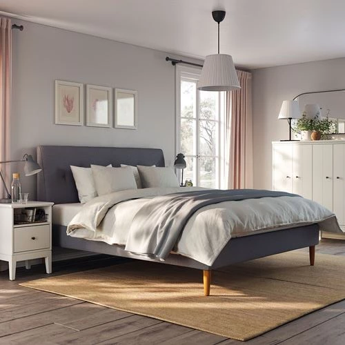 Кровать - IDANÄS /IDANАS IKEA/ ИДАНЭС  ИКЕА, 180x200 см, черный (изображение №3)