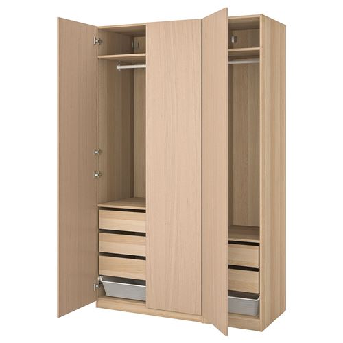 Гардероб - IKEA PAX/FORSAND, 150x60x236 см, под беленый дуб ПАКС/ФОРСАНД ИКЕА
