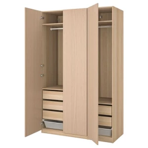 Гардероб - IKEA PAX/FORSAND, 150x60x236 см, под беленый дуб ПАКС/ФОРСАНД ИКЕА