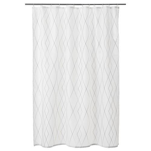 Занавеска для душа - IKEA BASTSJÖN/BASTSJON, 180х200 см, белый, БАСТШЁН/БАСТШЕН ИКЕА