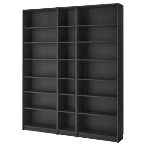 Открытый книжный шкаф - BILLY IKEA/БИЛЛИ ИКЕА, 28х200х237 см, чёрный