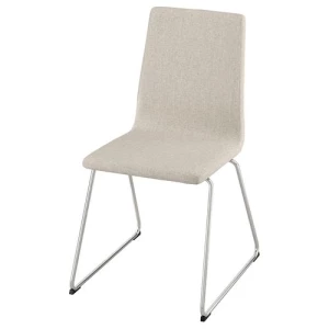 Стул - IKEA LILLÅNÄS/LILLANAS, бежевый/металлик, ИКЕА