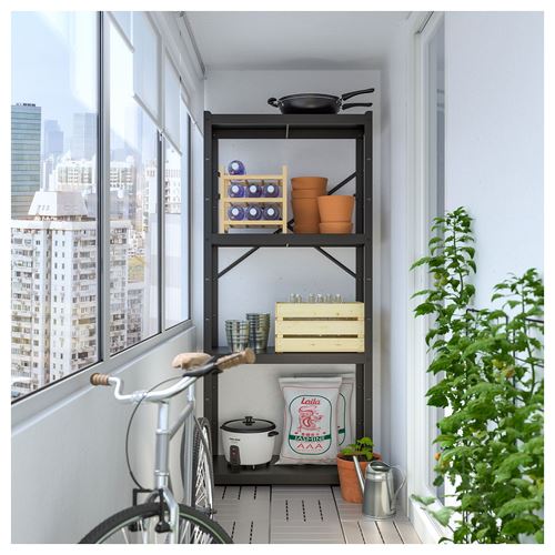 Стеллаж - IKEA BROR, 85х40х190 см, черный, БРУР ИКЕА
