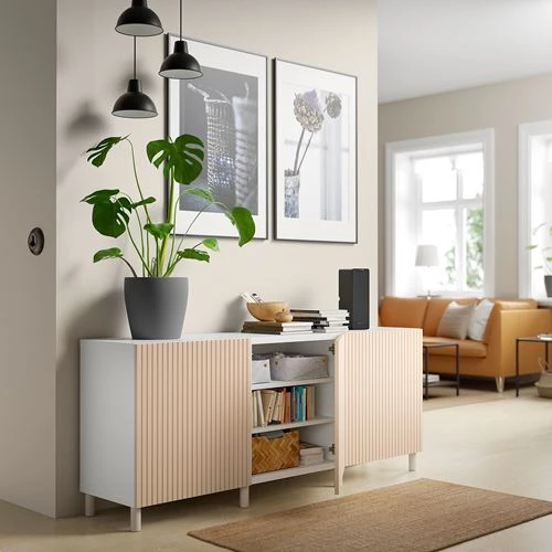 Комбинация для хранения - IKEA BESTÅ/BESTA/БЕСТА /БЕСТО ИКЕА, 180x42x74 см, бежевый (изображение №6)