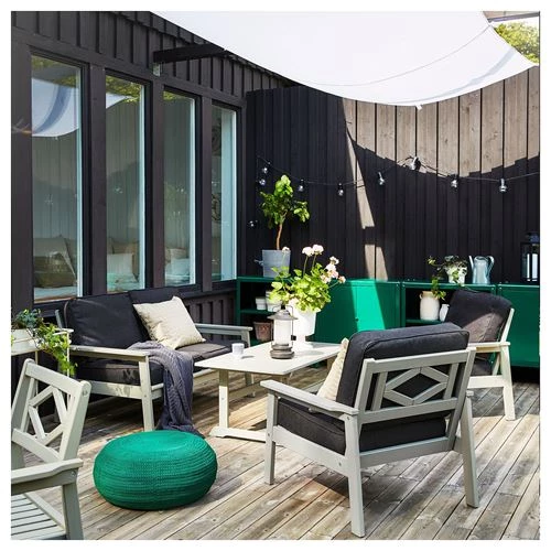 Диван садовый - IKEA BONDHOLMEN, 73х81x139 см, серый, БОНДХОЛЬМЕН ИКЕА (изображение №2)