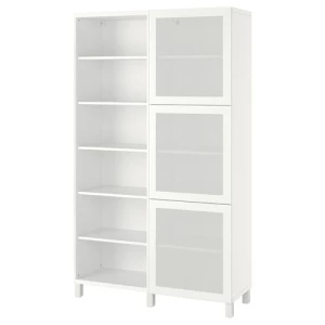 Книжный шкаф с дверцей - IKEA BESTA, 120x42x202 см, белый, БЕСТА ИКЕА
