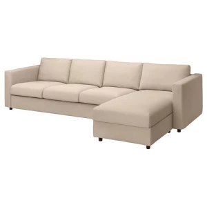 Диван угловой 3-местный - IKEA VIMLE, 322х98/164х83 см, бежевый, ВИМЛЕ ИКЕА