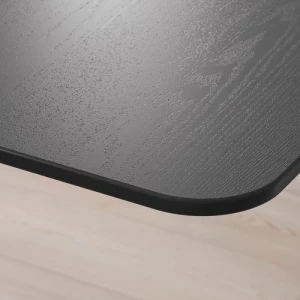 Угловой письменный стол (правый угол) - IKEA BEKANT, 160х110х65-85 см, черный, БЕКАНТ ИКЕА