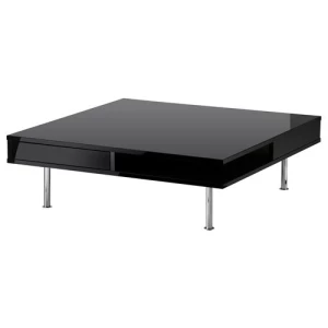 Журнальный стол - IKEA ИКЕА TOFTERYD, 95х95х31 см, черный глянцевый