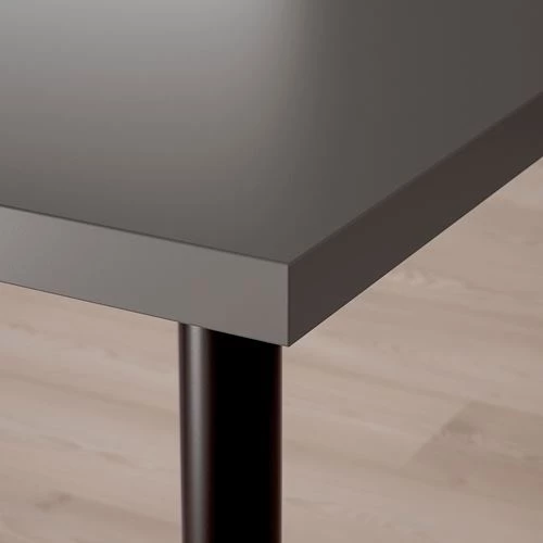 Письменный стол - IKEA LAGKAPTEN/OLOV, 120х60х63-93 см, темно-серый/черный, ЛАГКАПТЕН/ОЛОВ ИКЕА (изображение №4)