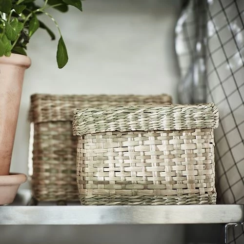 Органайзер с крышкой - IKEA LURPASSA, бежевый/светло-коричневый, ЛУРПАССА ИКЕА (изображение №3)