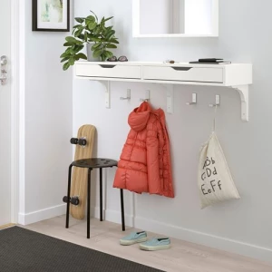 Консольный стол - IKEA EKBY ALEX/ЭКБИ АЛЕКС ИКЕА , 11.5х29х119 см, бежевый