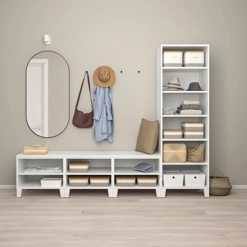 Платяной шкаф PLATSA/IKEA/ ПЛАТСА ИКЕА,240x57x191, белый (изображение №3)