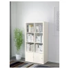 Стеллаж 8 ячеек с дверцами - IKEA KALLAX, 77х147 см, белый, КАЛЛАКС ИКЕА (изображение №2)