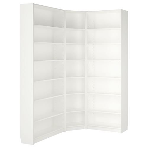 Угловой книжный шкаф - BILLY IKEA/БИЛЛИ ИКЕА, 28х136х237 см, белый