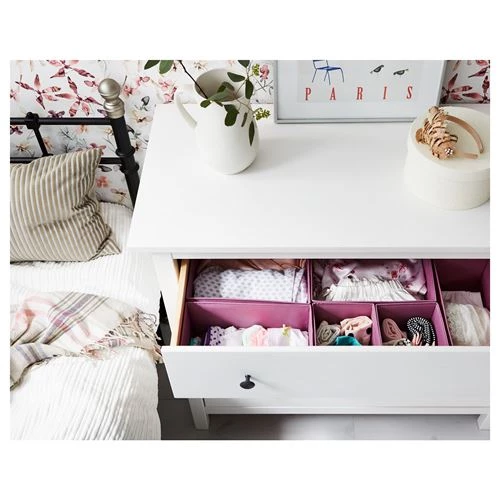 Комод с 3 ящиками - IKEA HEMNES, 96x108 см, белый, Хемнэс ИКЕА (изображение №5)