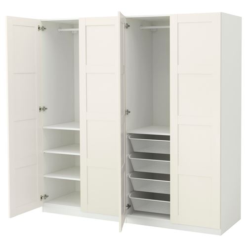 Гардероб - IKEA PAX/BERGSBO, 200x60x201 см, белый ПАКС/БЕРГСБУ ИКЕА
